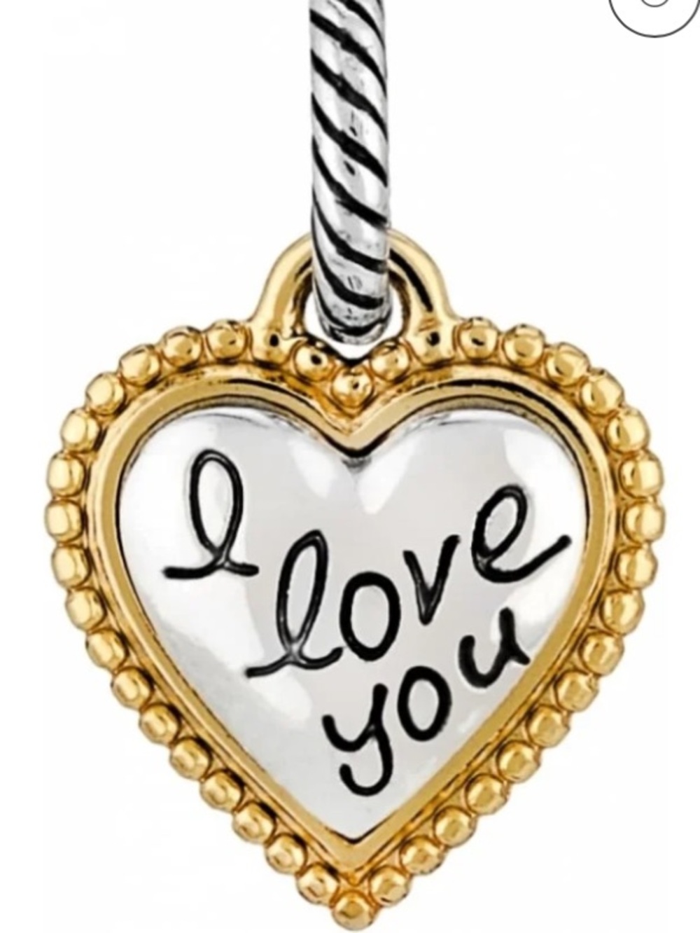 Brighton  'I Love You' Heart Charm - Gold & Silver Plate